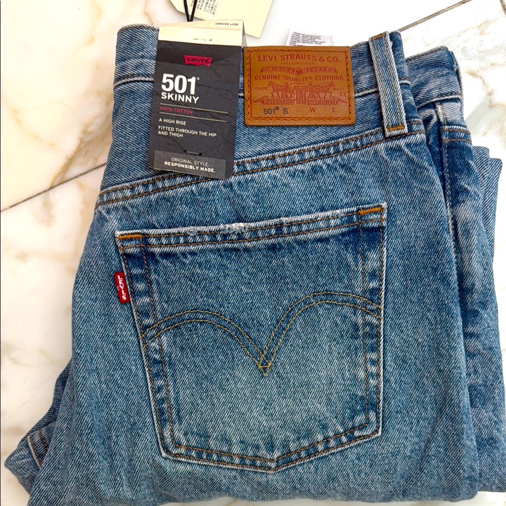 Levi's Classic Blue Skinny Jeans 501